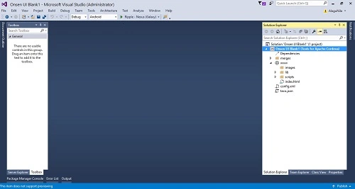 Main screen