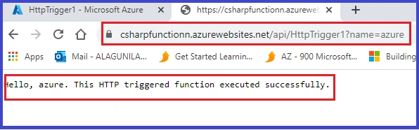 Http Trigger Function in Azure Portal