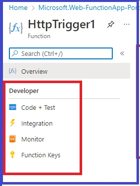 Http Trigger Function in Azure Portal