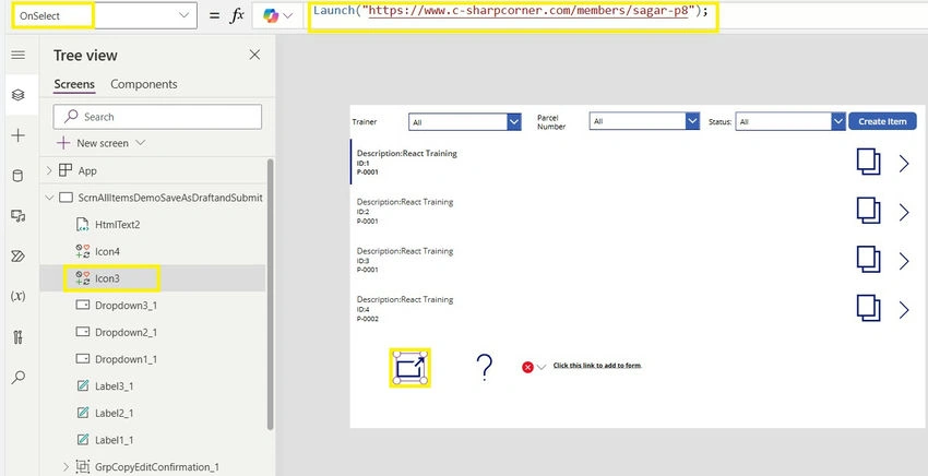 Launch external sites