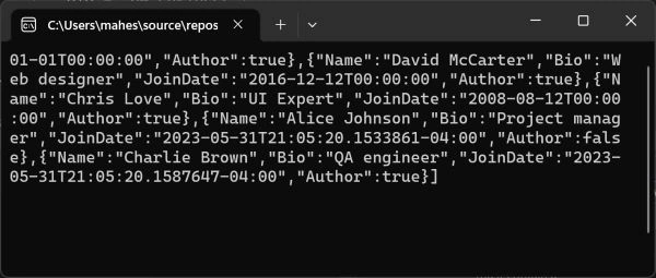 JSON in CSharp