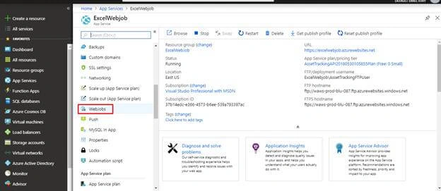 Left navigation pane