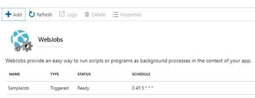 New web job appears