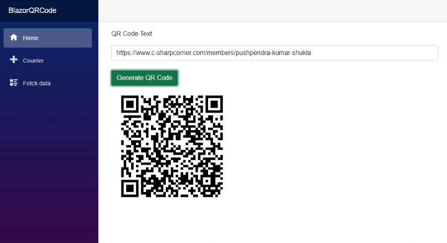 Create QR Code In Blazor