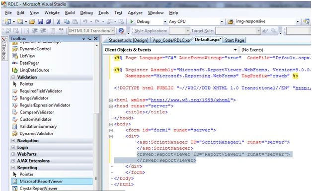 Adding Report Viewer