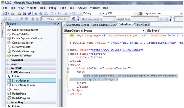 Adding Script Manager