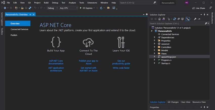 CRUD with ASP.NET Core
