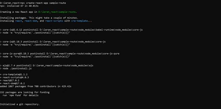 Create Route in React