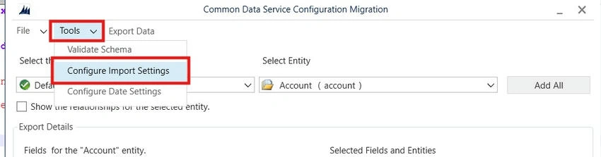 Import Settings