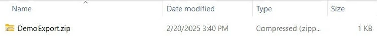 Zip folder