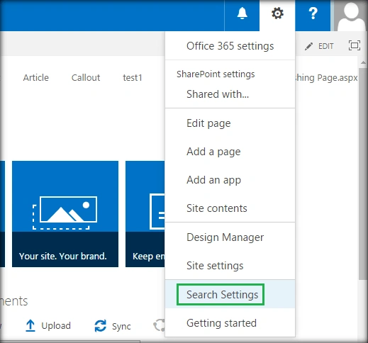 Office365 Site Actions