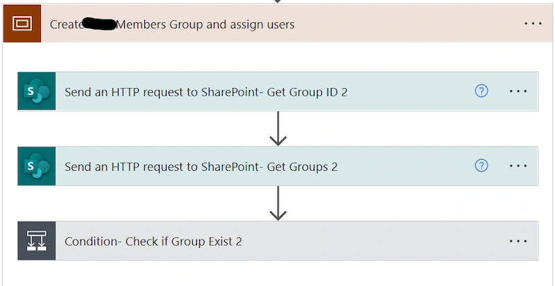Using Power Automate flow to create SharePoint groups and add users to a SharePoint online site or subsite