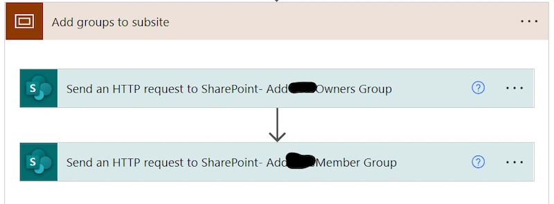 Using Power Automate flow to create SharePoint groups and add users to a SharePoint online site or subsite