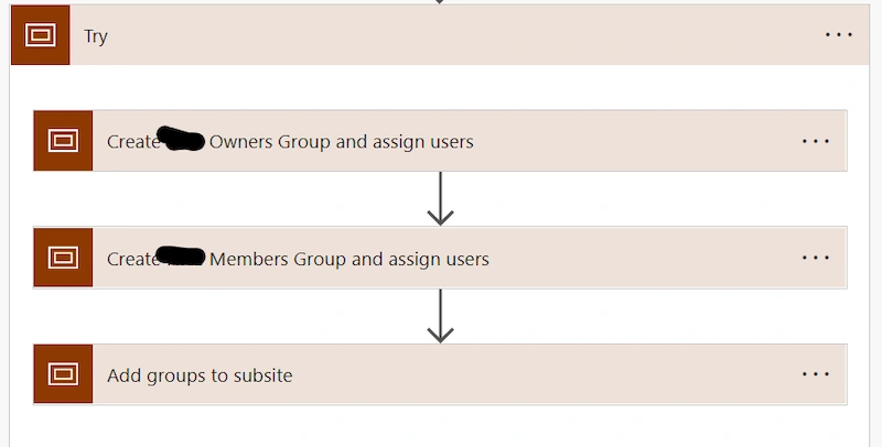 Using Power Automate flow to create SharePoint groups and add users to a SharePoint online site or subsite