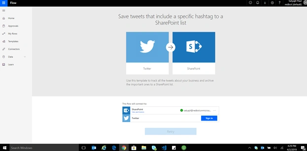 Create SharePoint List Items From Twitter Hashtags