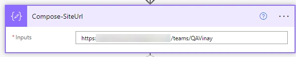 Compose siteUrl