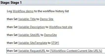 Workflow screenshot