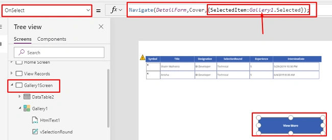 Create Single Display Or Edit Form For Multiple Galleries In PowerApps