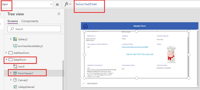 Create Single Display Or Edit Form For Multiple Galleries In PowerApps