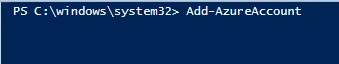Add-AzureAccount