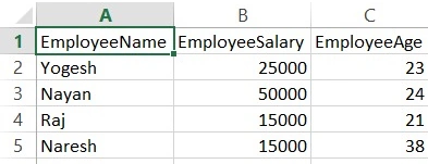 Employee details
