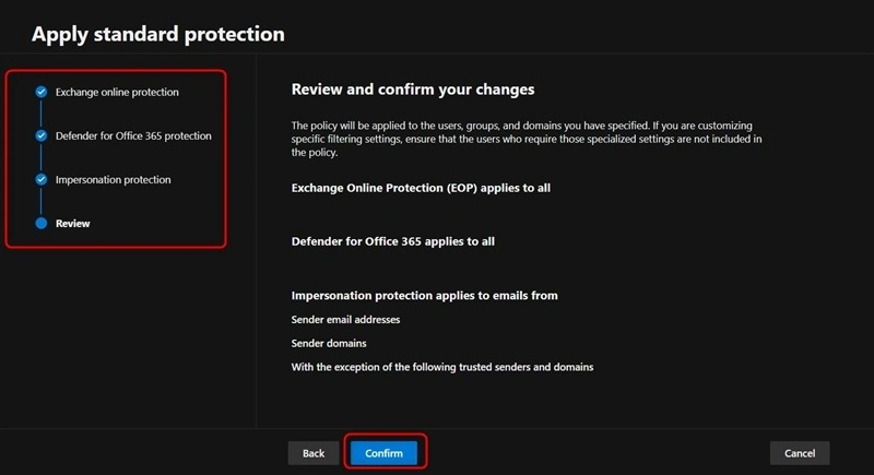 Click Confirm