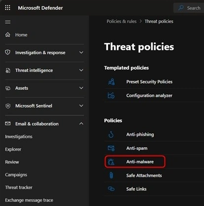Anti-Malware Policies