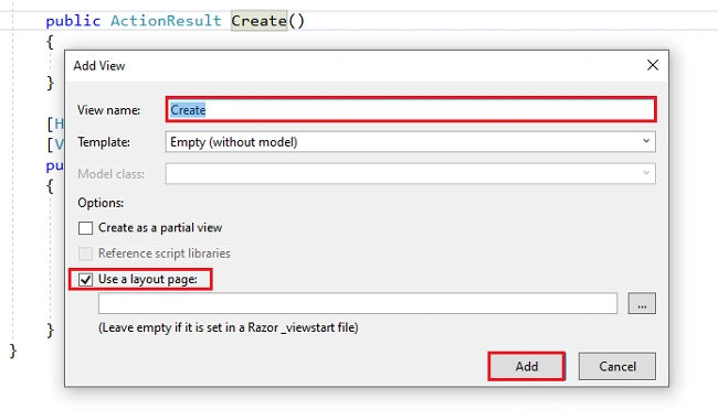 Create Update Read Delete Operation In MVC With ADO.NET