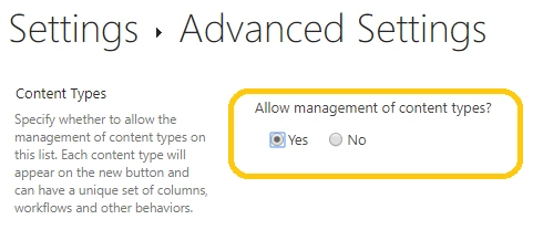 Advanced Settings