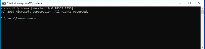 Create VueJS Project using Vue UI