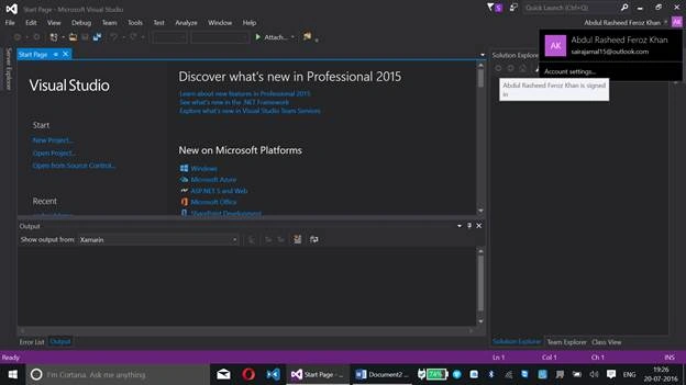 Visual Studio 2015