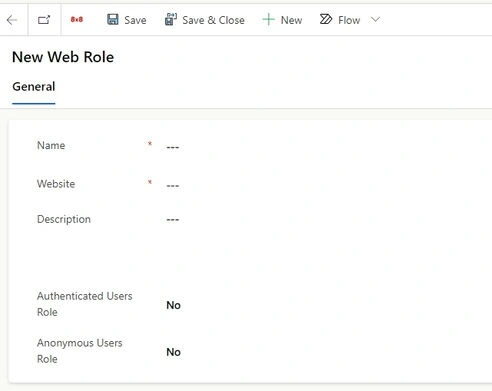 New Web role