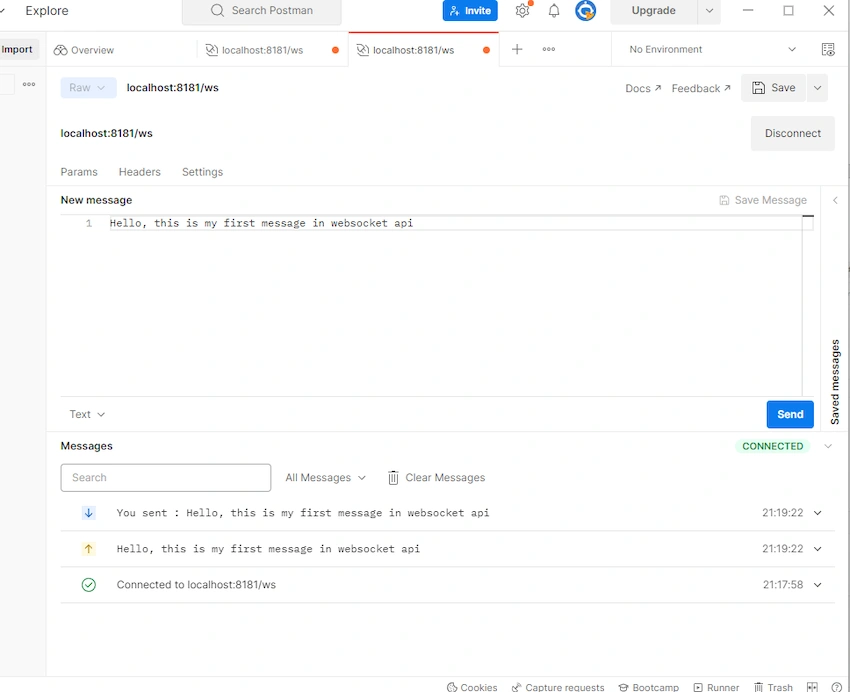 Create Websocket APIs in Golang