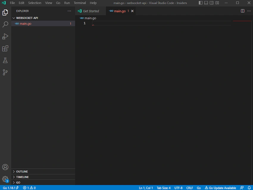Create Websocket APIs in Golang