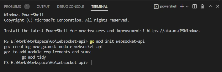 Create Websocket APIs in Golang