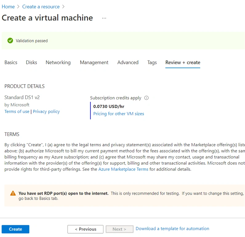 Create Windows Virtual Machine On Azure