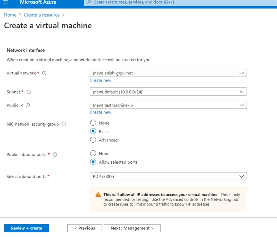 Create Windows Virtual Machine On Azure