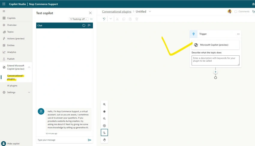 Conversational plugins