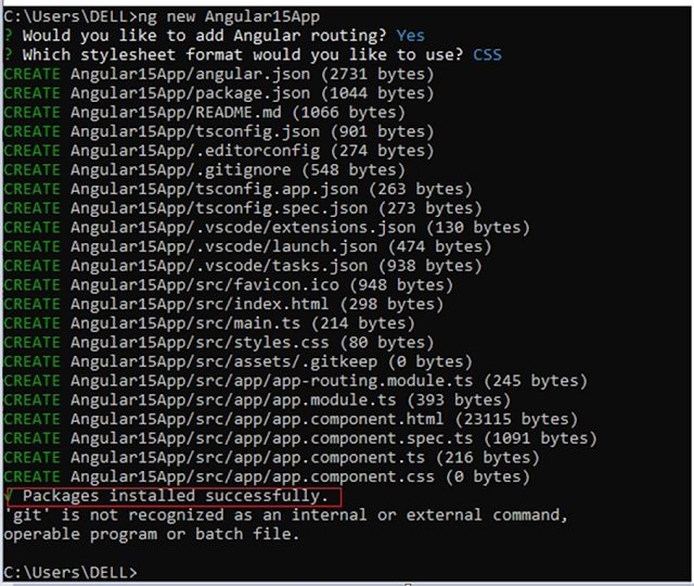 Create Angular 15 First application