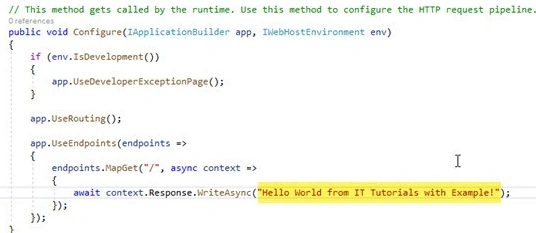 Hello world from it tutorials with examples