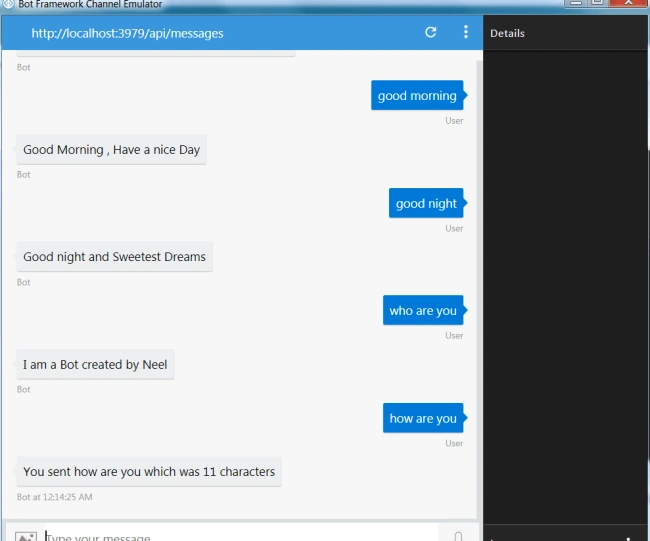 Bot Framework input