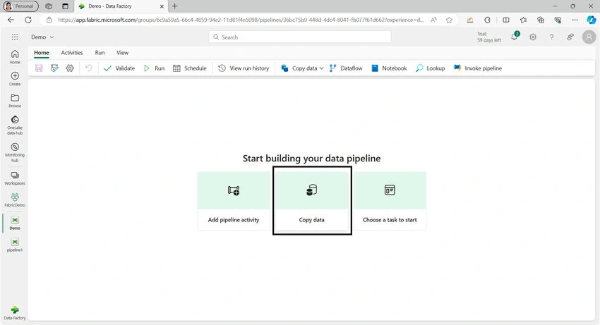 Copy data