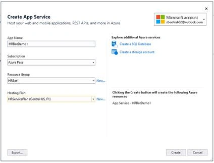 Create your own Azure Chat Bot 