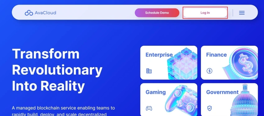 LogIn to avacloud