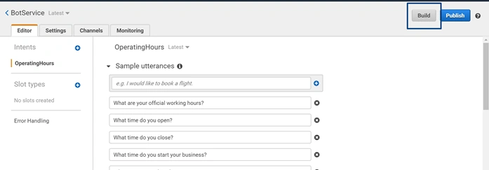 Creating A Chatbot Using Amazon Lex Service