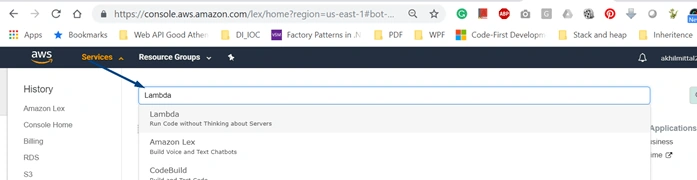 Creating A Chatbot Using Amazon Lex Service - AWS Lambda Functions