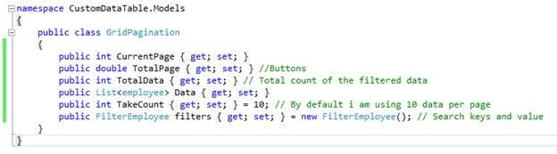 creating a Custom Datatable in MVC using Entity Framework and Jquery / Ajax