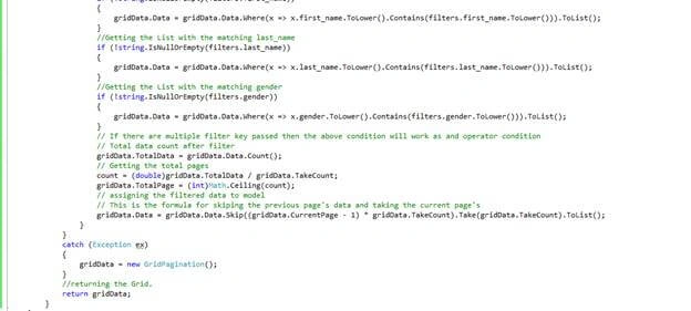 creating a Custom Datatable in MVC using Entity Framework and Jquery / Ajax