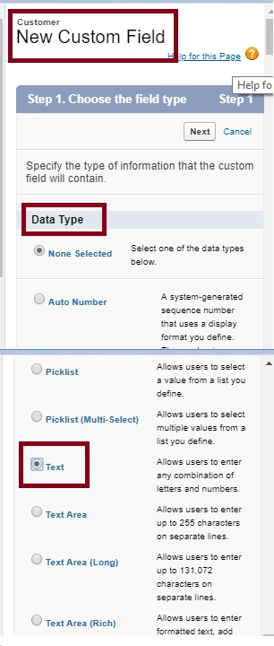 Creating A Custom Field In SalesForce