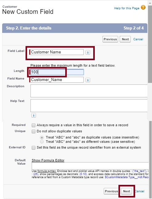 Creating A Custom Field In SalesForce